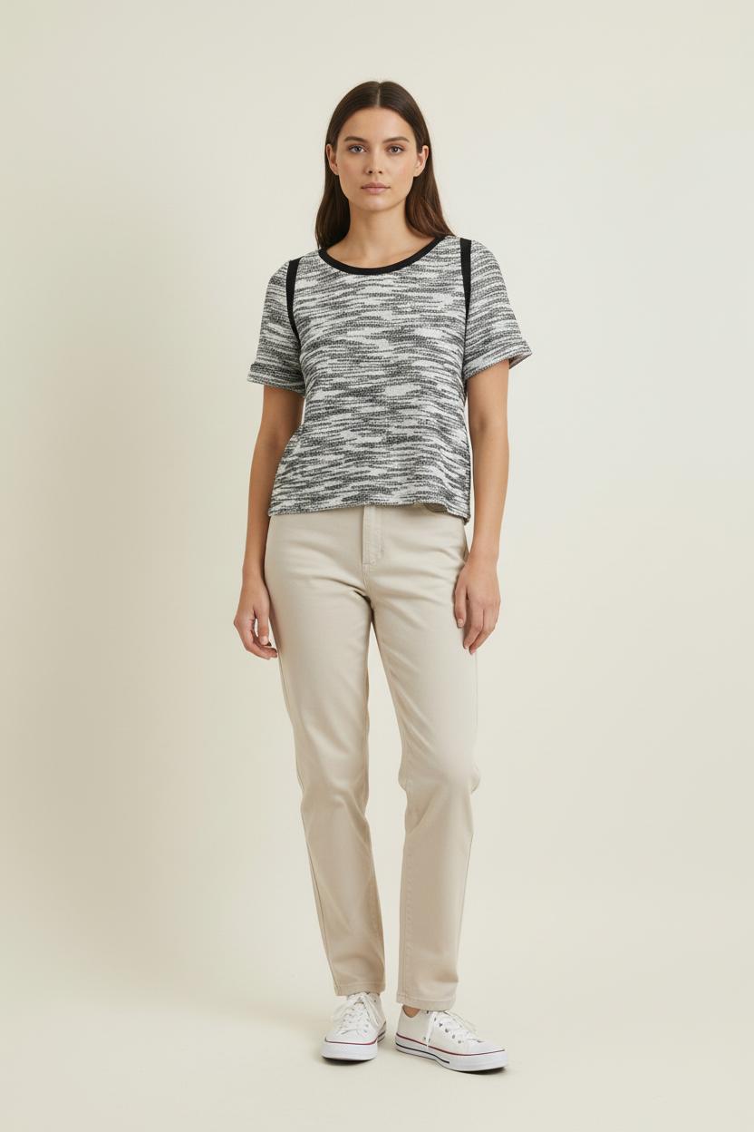 Pull Noir et Blanc - Taille XL/42 de la marque IKKS | PARAD78319 - Vendu par Paradigme - Image 1