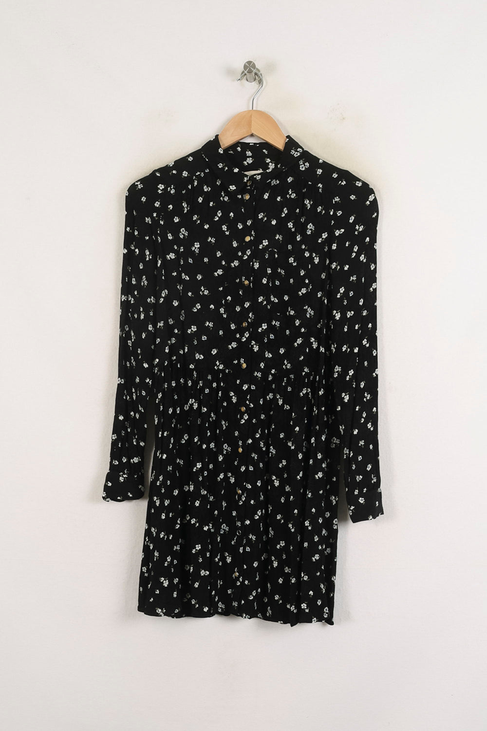 Robe Fleurie Noire et Blanche - Taille XS/34 de la marque Sézane | PARAD78323 - Vendu par Paradigme - Image 2