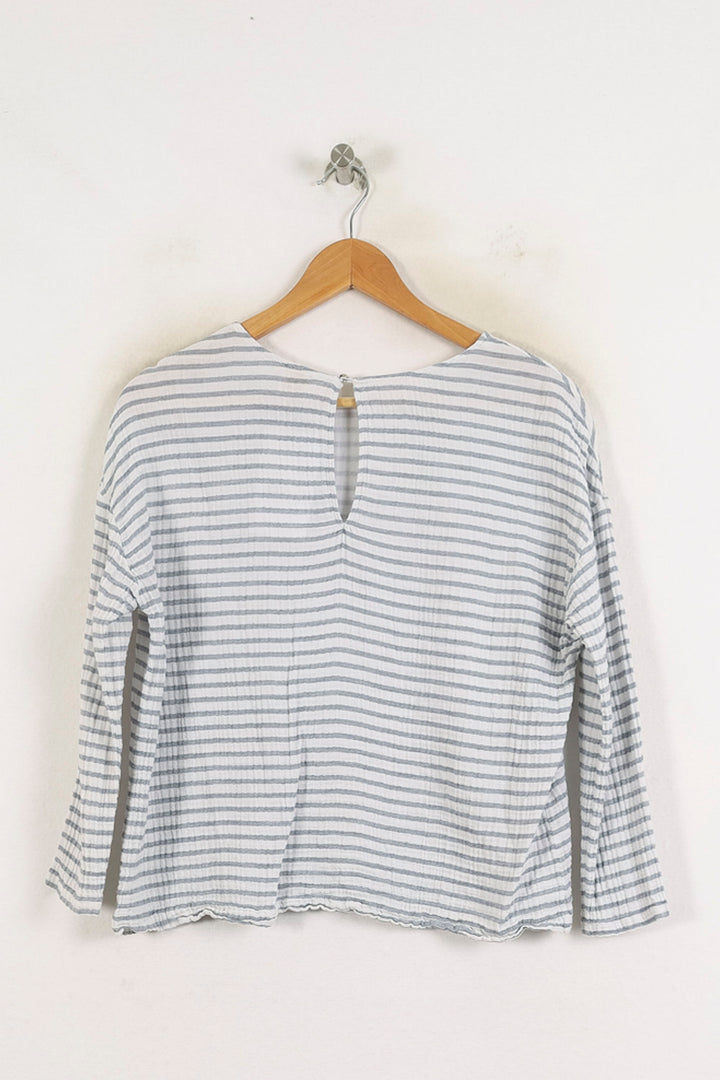 Blouse Blanc et Gris - Taille XS/34 de la marque Des petits hauts | PARAD78326 - Vendu par Paradigme - Image 4