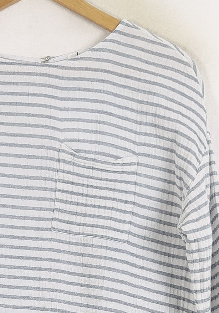 Blouse Blanc et Gris - Taille XS/34 de la marque Des petits hauts | PARAD78326 - Vendu par Paradigme - Image 3