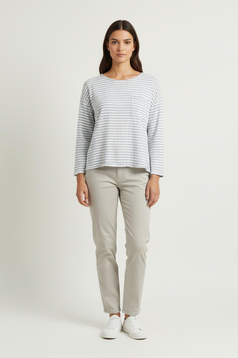 Blouse Blanc et Gris - Taille XS/34 de la marque Des petits hauts | PARAD78326 - Vendu par Paradigme - Image 1