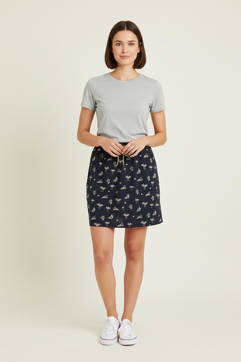 Jupe Courte Bleue et Blanche - Taille S/36 de la marque Des petits hauts | PARAD78327 - Vendu par Paradigme - Image 1