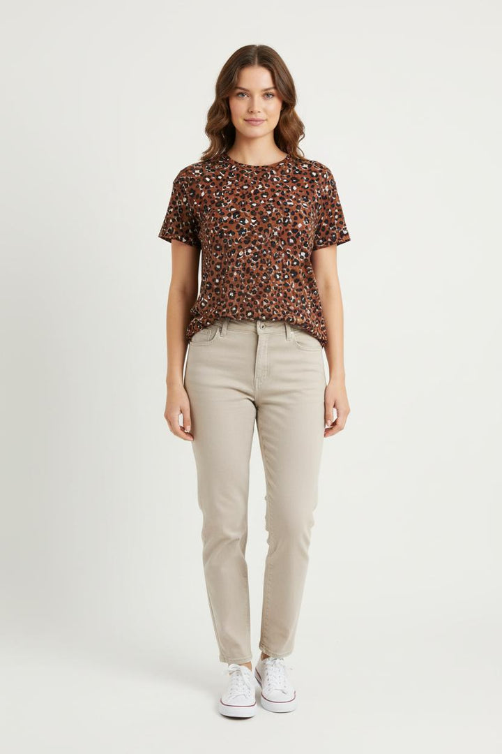 Tee-shirt Marron et Noir - Taille S/36 de la marque I.Code | PARAD78329 - Vendu par Paradigme - Image 1