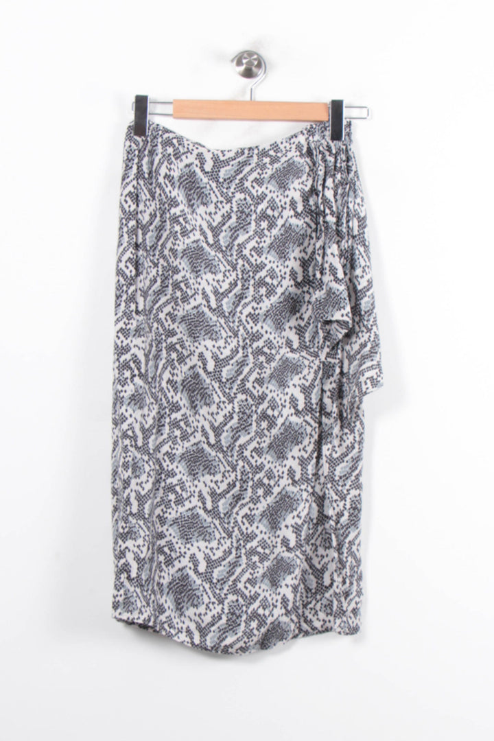 Jupe Midi Grise et Noire - Taille XS/34 de la marque IKKS | PARAD78340 - Vendu par Paradigme - Image 2