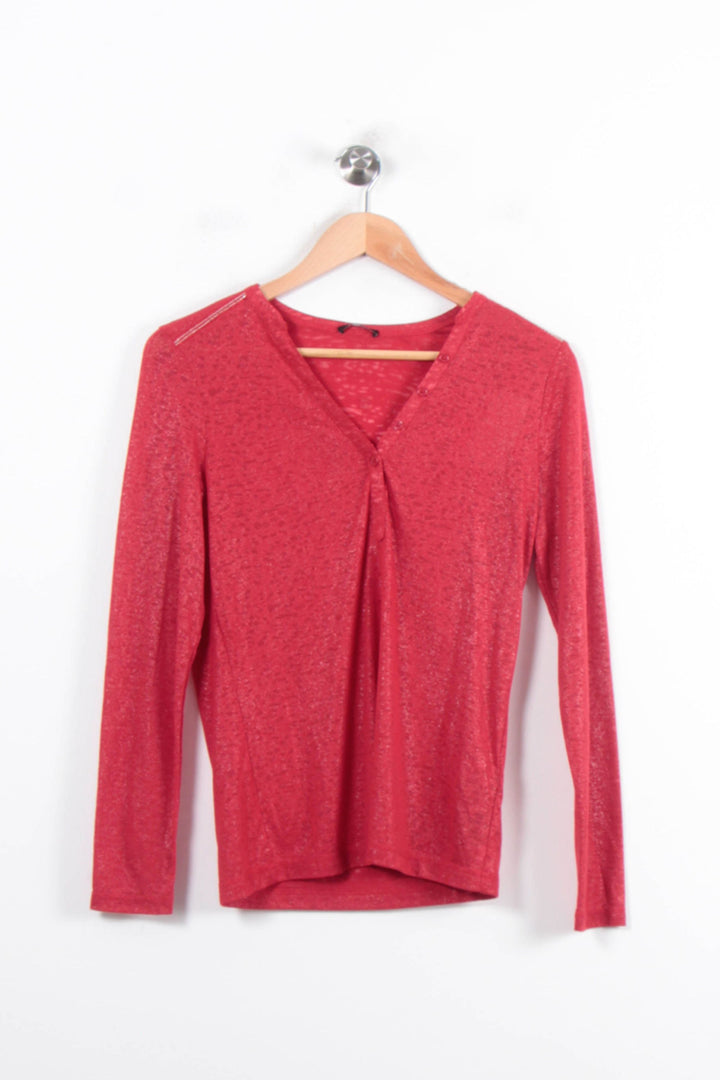 T-shirt Manches Longues Rouge - Taille S/36 de la marque One Step | PARAD78345 - Vendu par Paradigme - Image 2