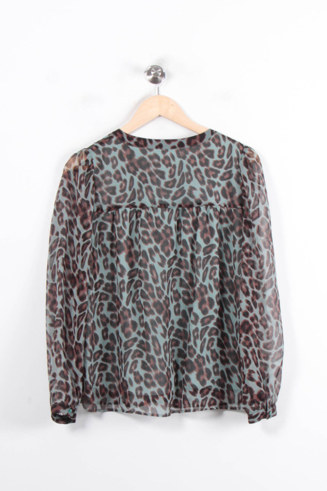 Blouse Verte et Marron - Taille S/36 de la marque Sud express | PARAD78353 - Vendu par Paradigme - Image 4