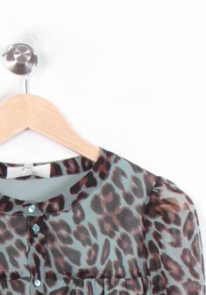 Blouse Verte et Marron - Taille S/36 de la marque Sud express | PARAD78353 - Vendu par Paradigme - Image 3