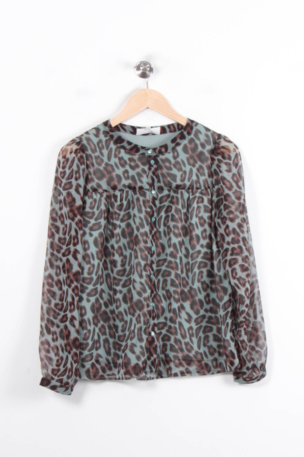 Blouse Verte et Marron - Taille S/36 de la marque Sud express | PARAD78353 - Vendu par Paradigme - Image 2