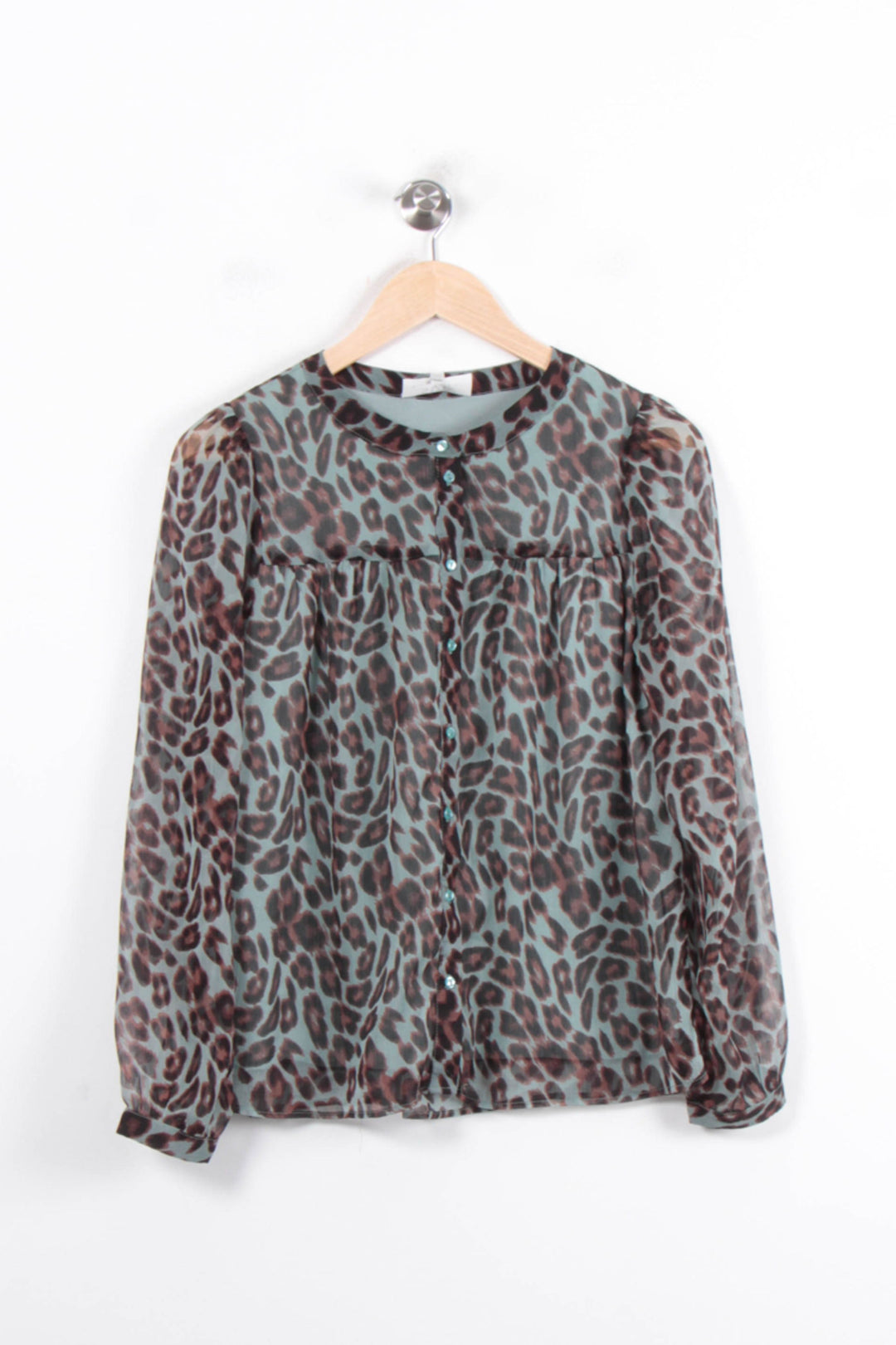 Blouse Verte et Marron - Taille S/36 de la marque Sud express | PARAD78353 - Vendu par Paradigme - Image 2