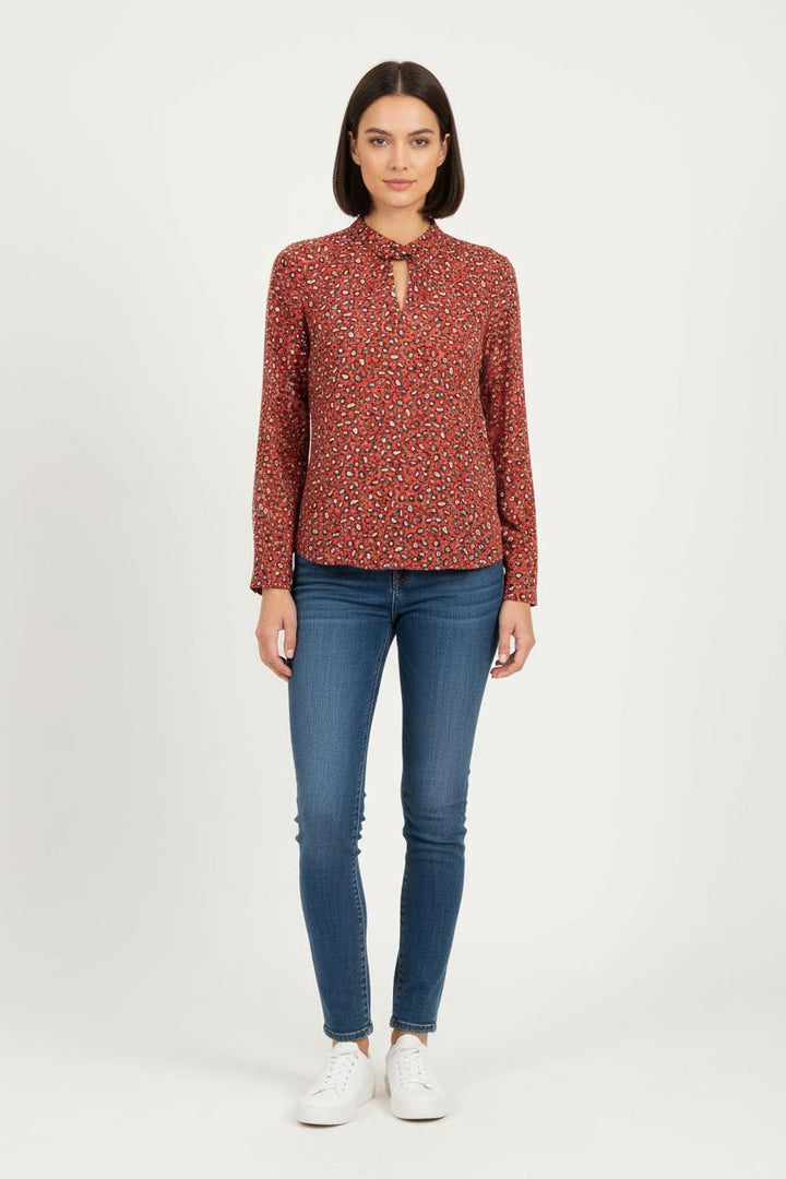 Blouse Orange et Noire - Taille S/36 de la marque One Step | PARAD78356 - Vendu par Paradigme - Image 1