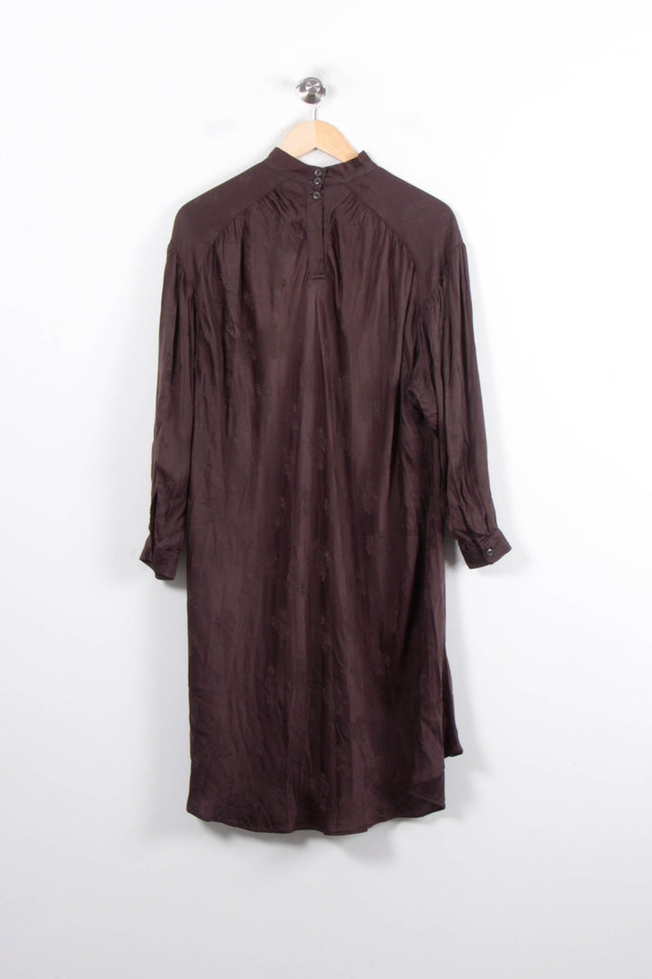 Robe Droite Marron - Taille S/36 de la marque American Vintage | PARAD78364 - Vendu par Paradigme - Image 4