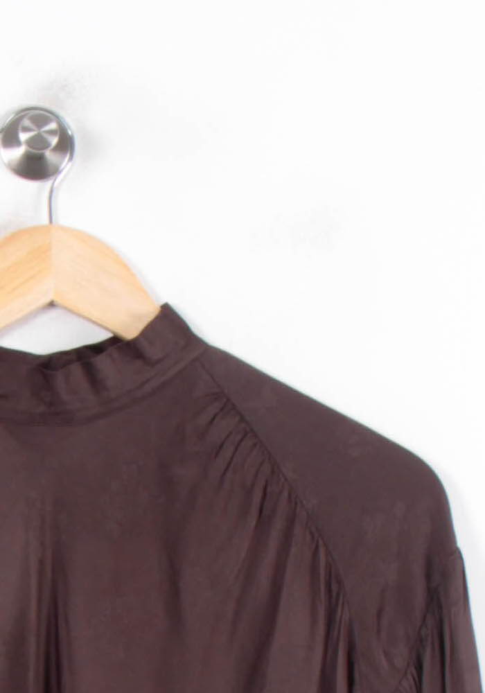 Robe Droite Marron - Taille S/36 de la marque American Vintage | PARAD78364 - Vendu par Paradigme - Image 3