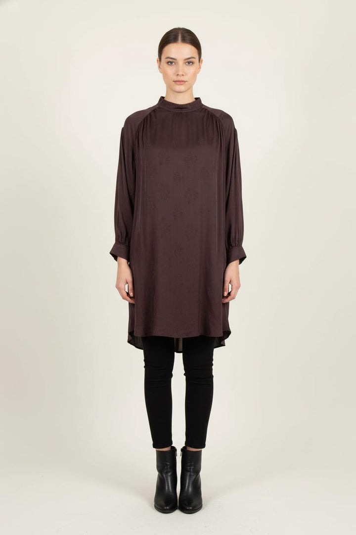Robe Droite Marron - Taille S/36 de la marque American Vintage | PARAD78364 - Vendu par Paradigme - Image 1