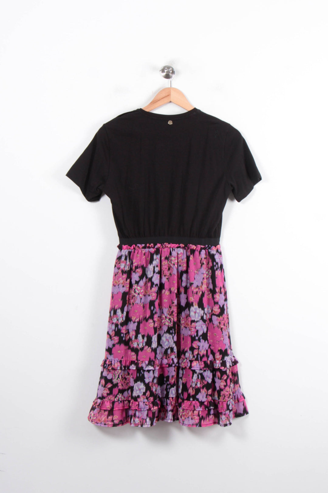 Robe Mi-Longue Noire et Rose - Taille L/40 de la marque Liu Jo | PARAD78373 - Vendu par Paradigme - Image 4