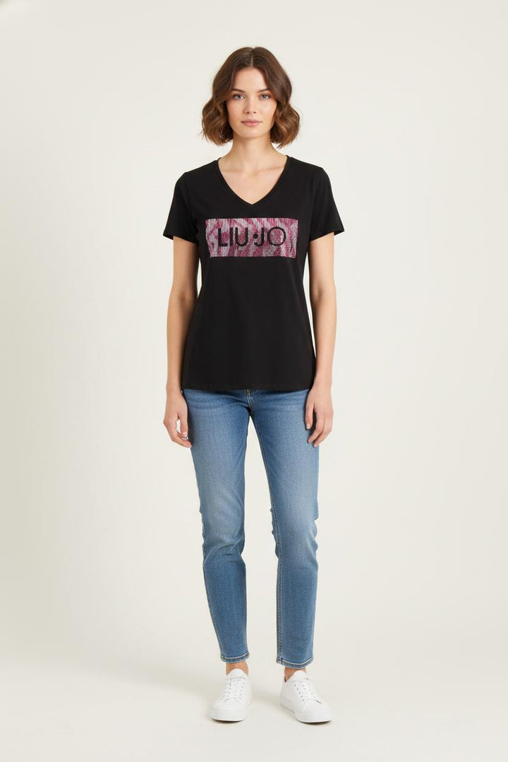 Tee-shirt Noir - Taille M/38 de la marque Liu Jo | PARAD78380 - Vendu par Paradigme - Image 1