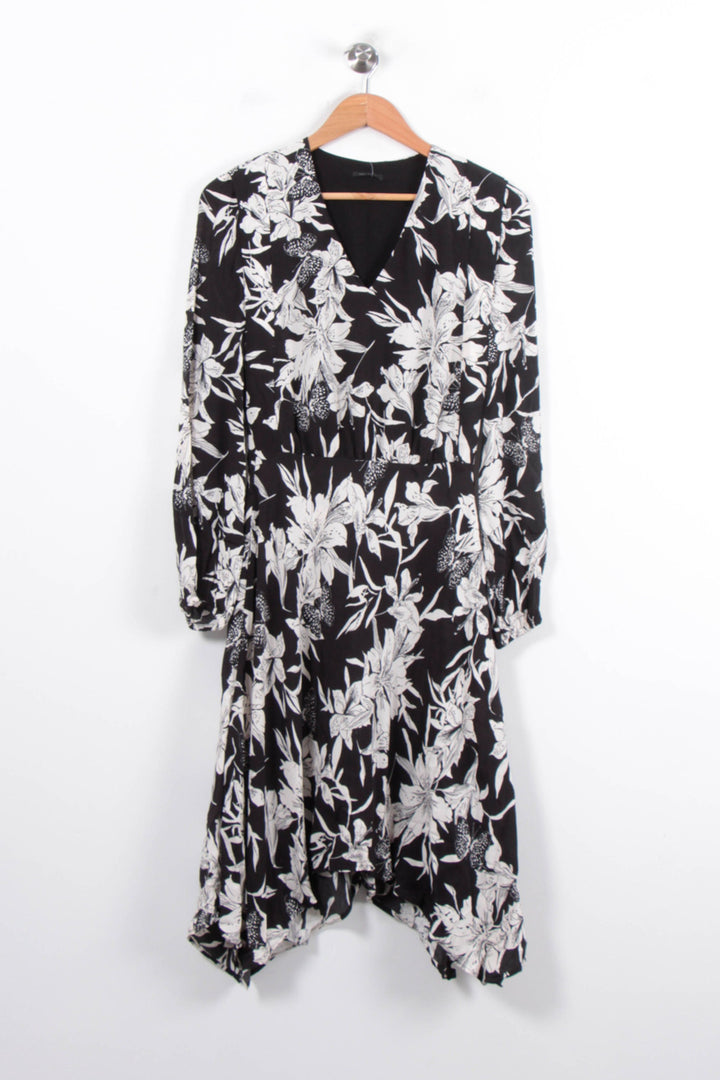 Robe Midi Noire et Blanche - Taille XS/34 de la marque IKKS | PARAD78381 - Vendu par Paradigme - Image 2