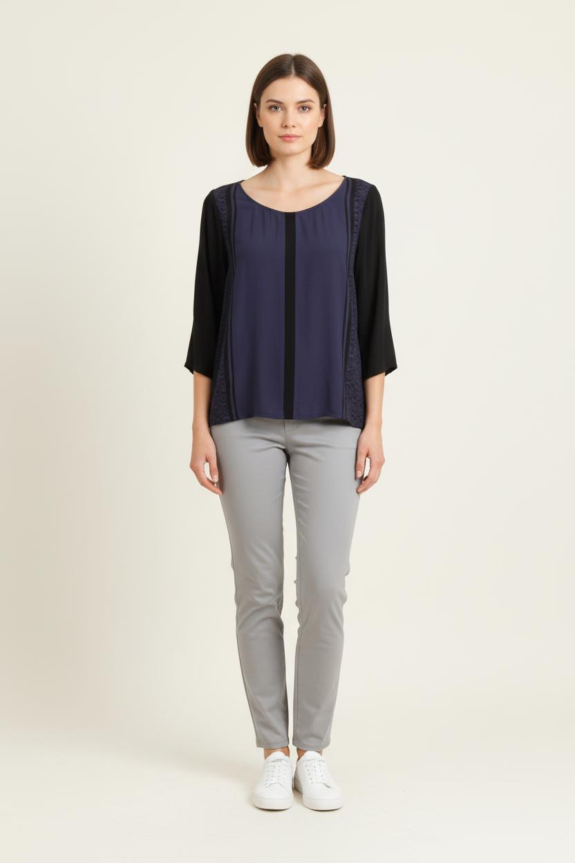 Blouse Bleu et Noir - Taille M/38 de la marque I.Code | PARAD78383 - Vendu par Paradigme - Image 1