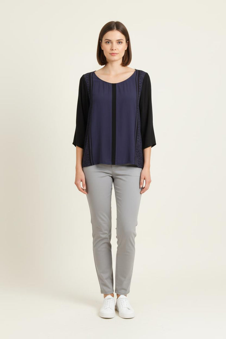 Blouse Bleu et Noir - Taille M/38 de la marque I.Code | PARAD78383 - Vendu par Paradigme - Image 1