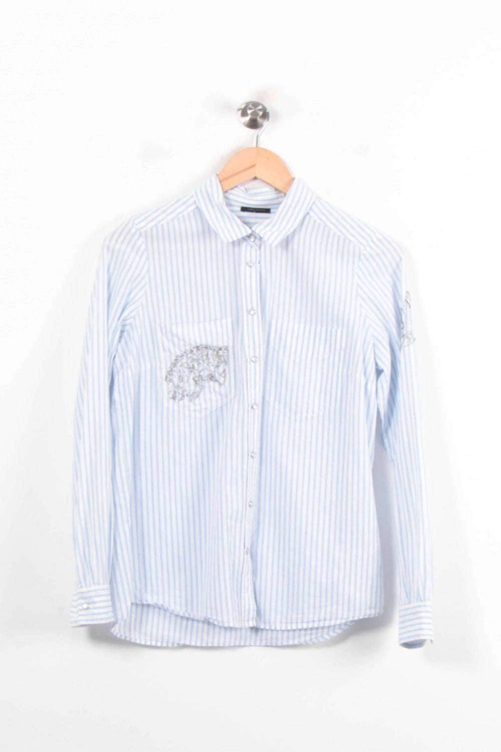 Chemise Rayée Bleue et Blanche - Taille S/36 de la marque IKKS | PARAD78389 - Vendu par Paradigme - Image 2