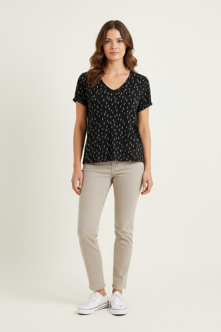 Tee-shirt Noir et Blanc - Taille S/36 de la marque IKKS | PARAD78393 - Vendu par Paradigme - Image 1