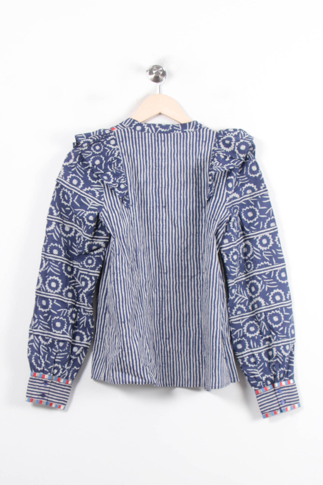 Blouse Bleu et Blanc - Taille XS/34 de la marque Sézane | PARAD78400 - Vendu par Paradigme - Image 4