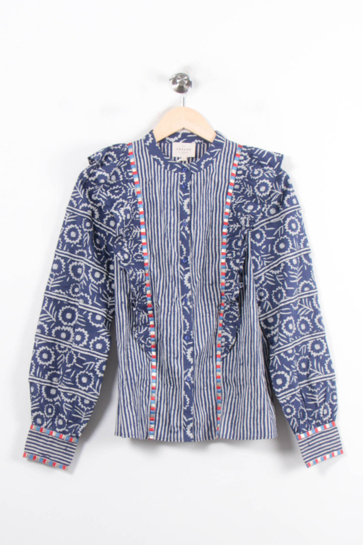 Blouse Bleu et Blanc - Taille XS/34 de la marque Sézane | PARAD78400 - Vendu par Paradigme - Image 2