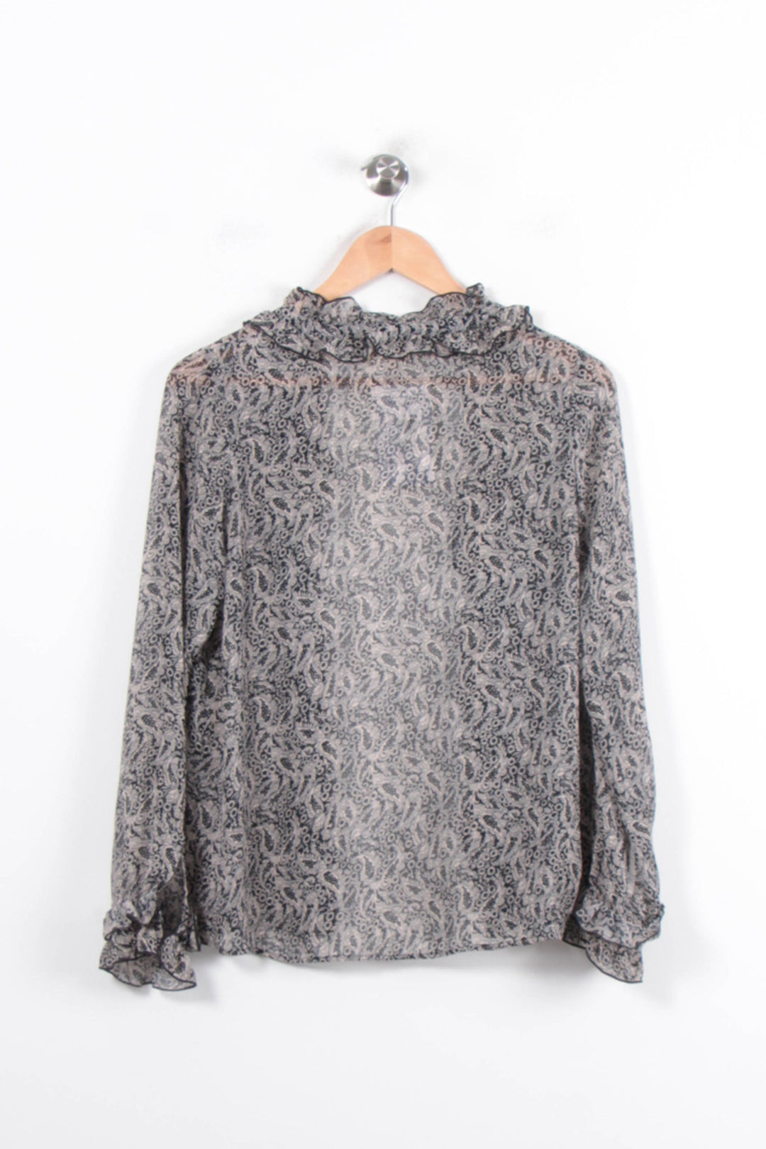 Blouse Noire et Grise - Taille XS/34 de la marque Sézane | PARAD78411 - Vendu par Paradigme - Image 4