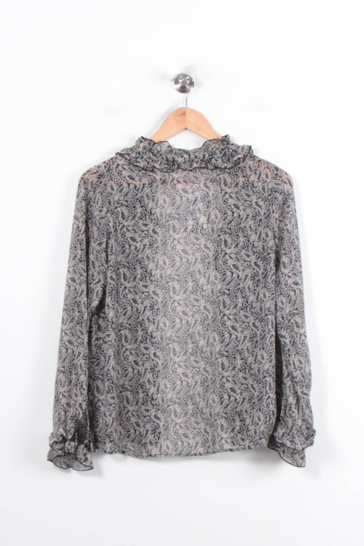 Blouse Noire et Grise - Taille XS/34 de la marque Sézane | PARAD78411 - Vendu par Paradigme - Image 4