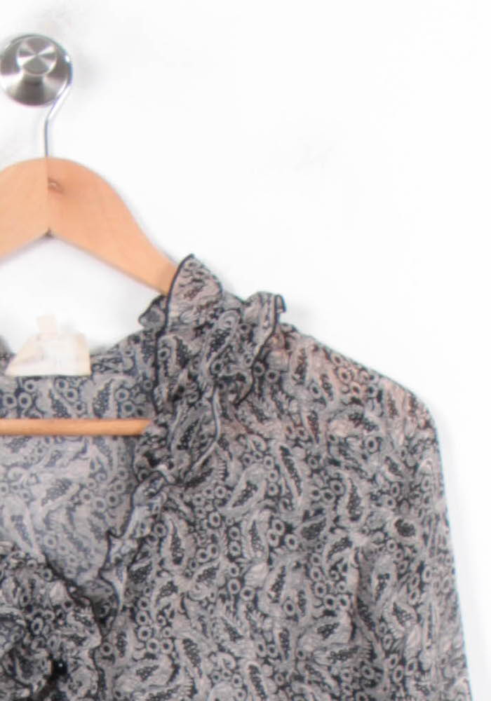 Blouse Noire et Grise - Taille XS/34 de la marque Sézane | PARAD78411 - Vendu par Paradigme - Image 3