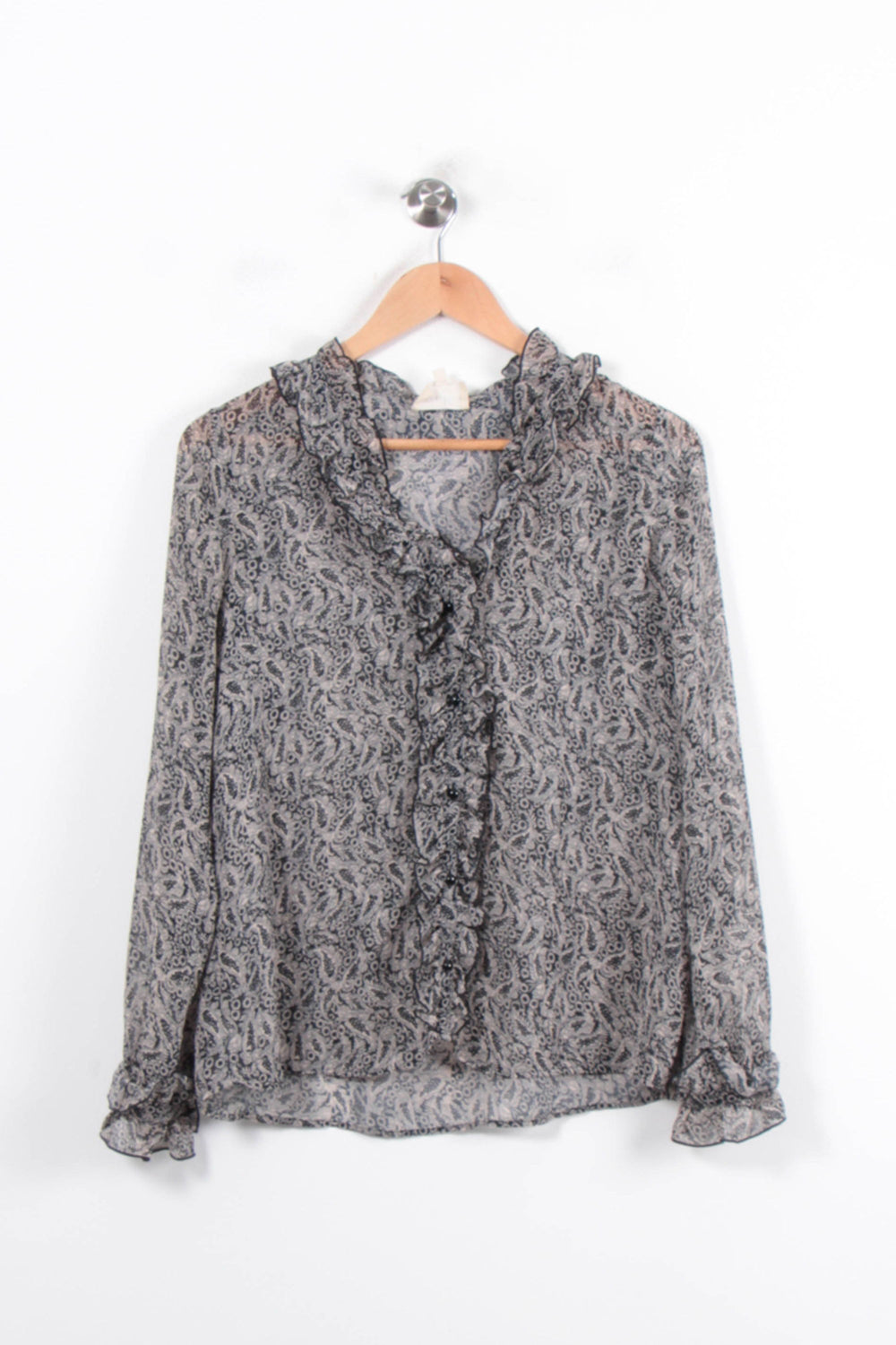 Blouse Noire et Grise - Taille XS/34 de la marque Sézane | PARAD78411 - Vendu par Paradigme - Image 2