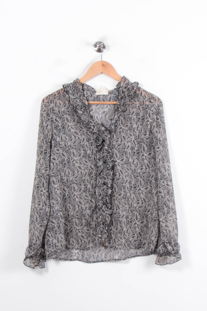 Blouse Noire et Grise - Taille XS/34 de la marque Sézane | PARAD78411 - Vendu par Paradigme - Image 2