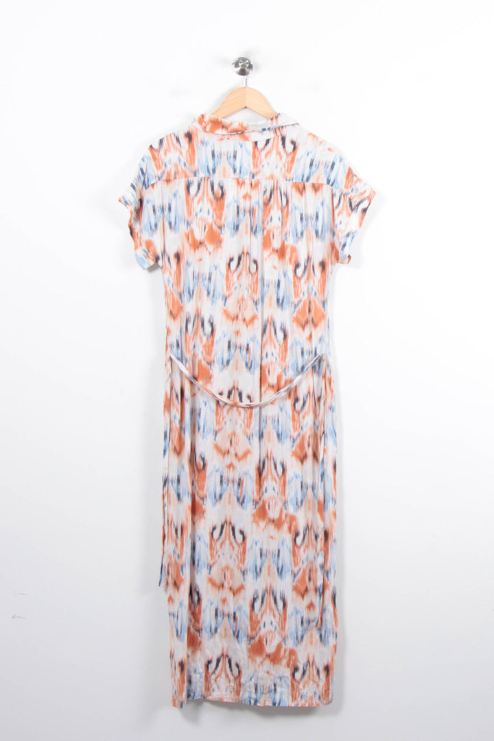 Robe Longue Orange et Bleue - Taille L/40 de la marque La Fée Maraboutée | PARAD78412 - Vendu par Paradigme - Image 4