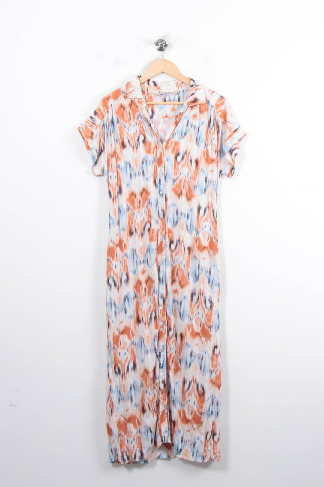 Robe Longue Orange et Bleue - Taille L/40 de la marque La Fée Maraboutée | PARAD78412 - Vendu par Paradigme - Image 2