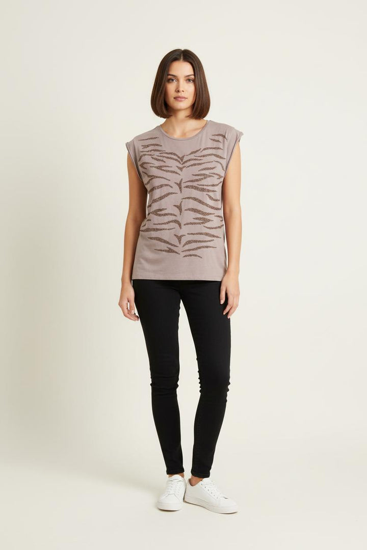Débardeur Beige - Taille XS/34 de la marque IKKS | PARAD78416 - Vendu par Paradigme - Image 1