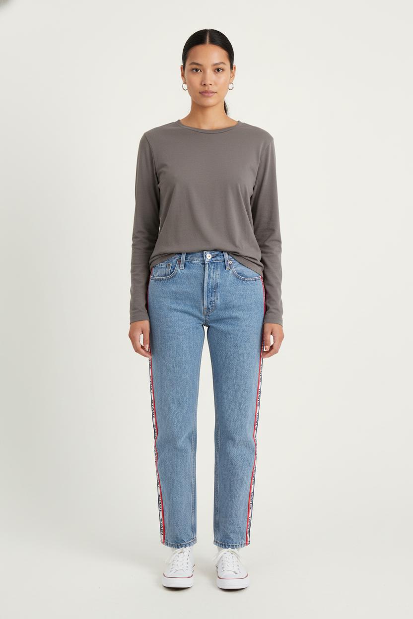 Jean Droit Bleu et Rouge - Taille L/40 de la marque Levi's | PARAD78418 - Vendu par Paradigme - Image 1