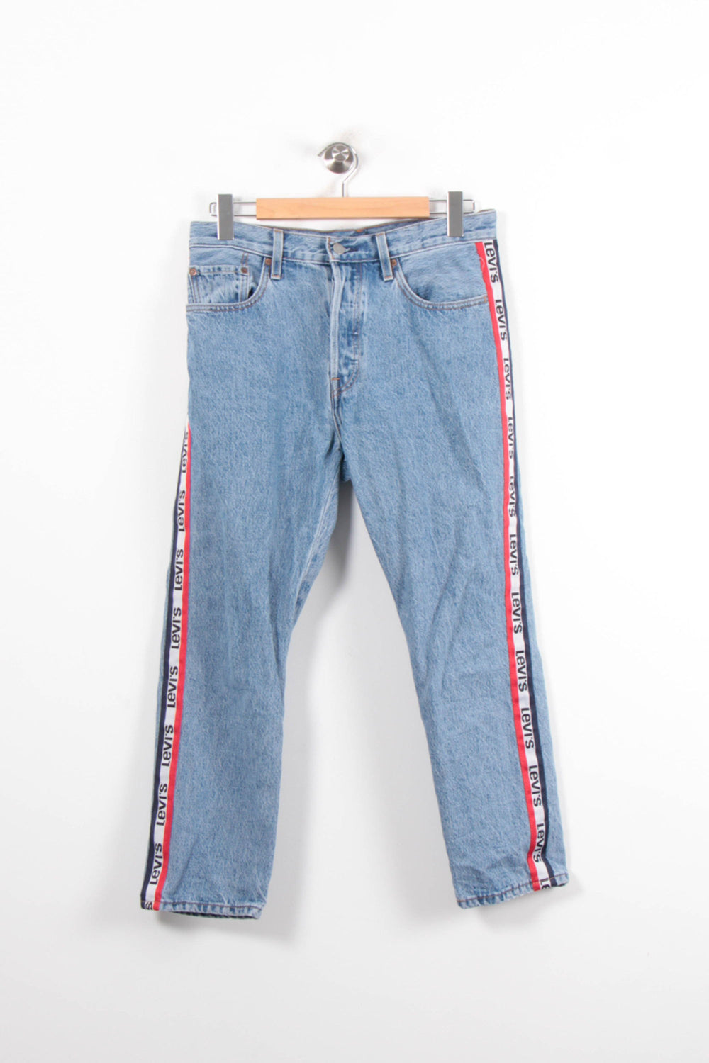 Jean Droit Bleu et Rouge - Taille L/40 de la marque Levi's | PARAD78418 - Vendu par Paradigme - Image 2