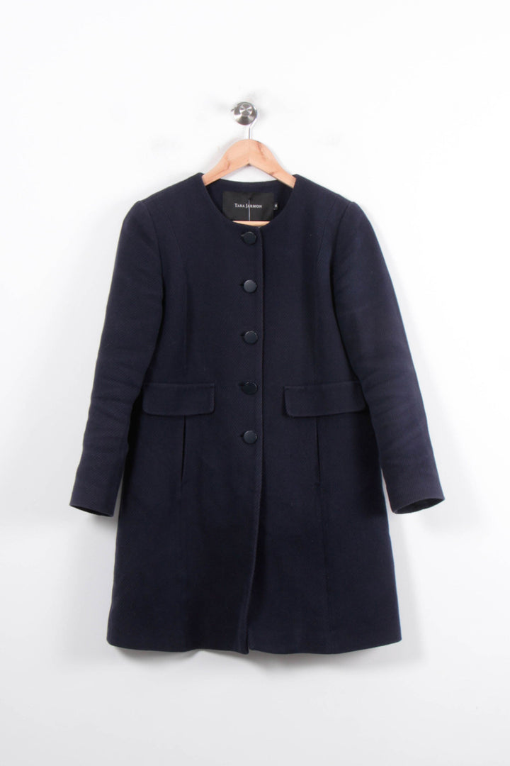 Manteau Bleu Marine - Taille S/36 de la marque Tara Jarmon | PARAD78419 - Vendu par Paradigme - Image 2