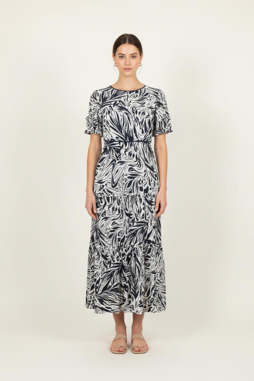 Robe Midi Bleu et Blanc - Taille XS/34 de la marque ba&sh | PARAD78426 - Vendu par Paradigme - Image 1