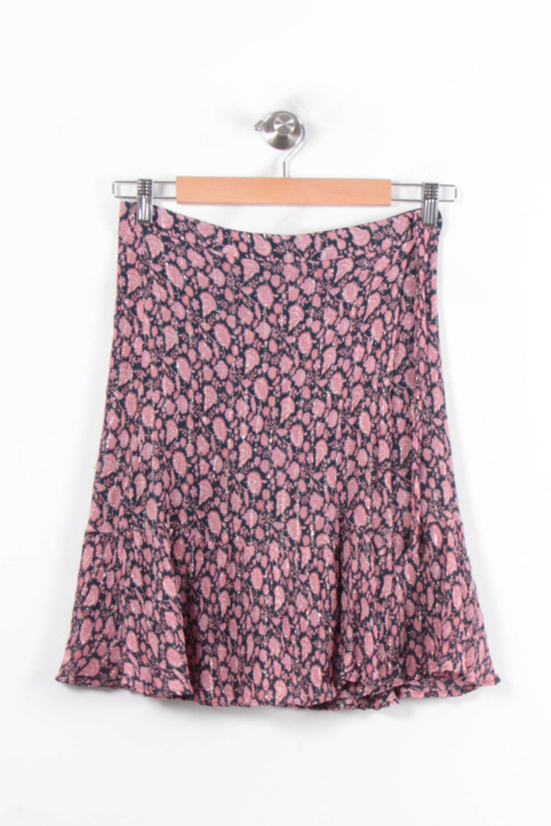 Jupe Midi Rose et Bleu - Taille S/36 de la marque Caroll | PARAD78428 - Vendu par Paradigme - Image 4