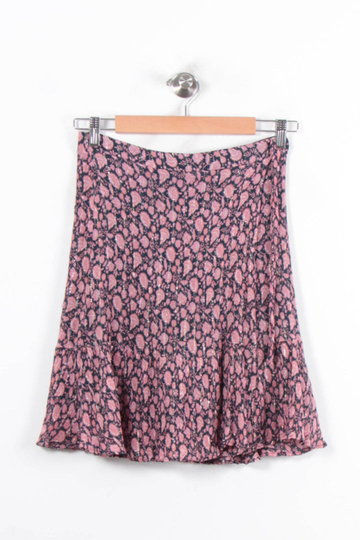 Jupe Midi Rose et Bleu - Taille S/36 de la marque Caroll | PARAD78428 - Vendu par Paradigme - Image 4