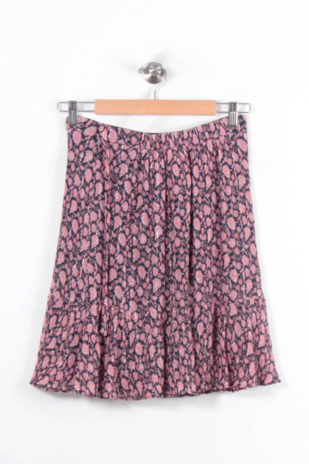 Jupe Midi Rose et Bleu - Taille S/36 de la marque Caroll | PARAD78428 - Vendu par Paradigme - Image 2