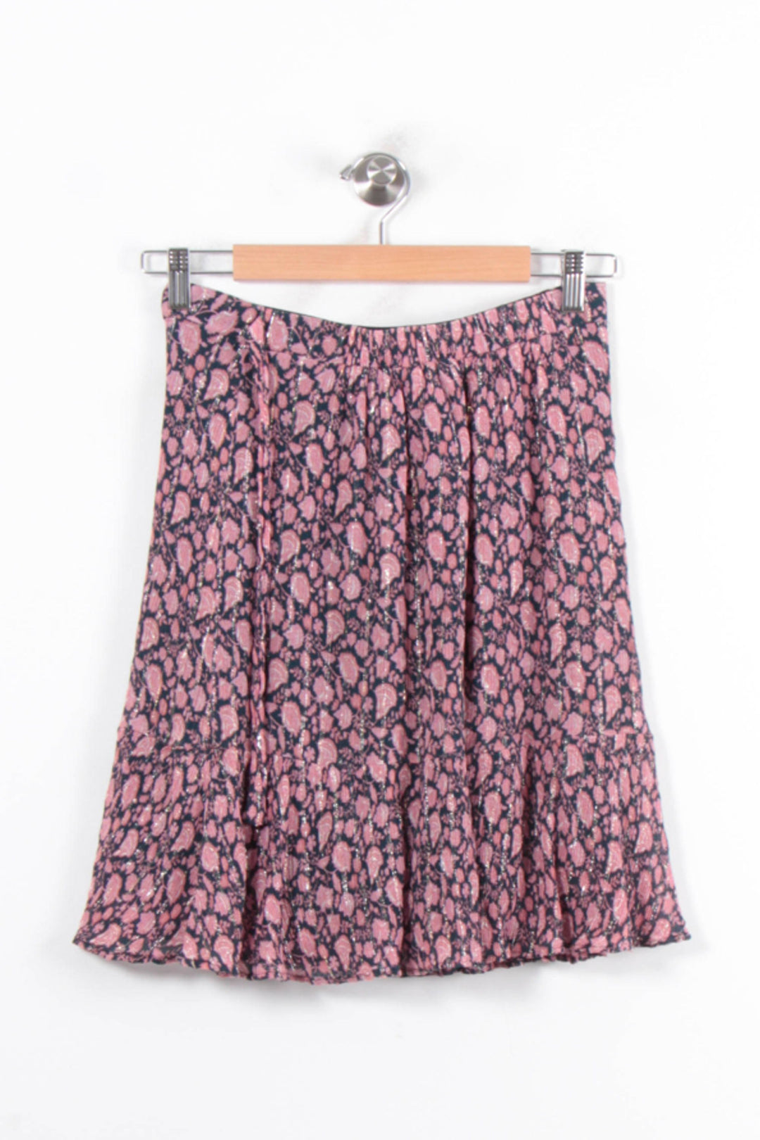 Jupe Midi Rose et Bleu - Taille S/36 de la marque Caroll | PARAD78428 - Vendu par Paradigme - Image 2