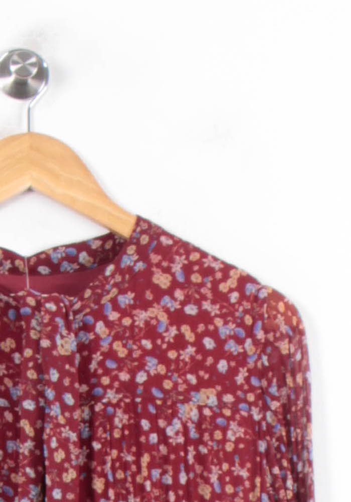 Robe Fleurie Bordeaux et Blanche - Taille XL/42 de la marque Sézane | PARAD78436 - Vendu par Paradigme - Image 3