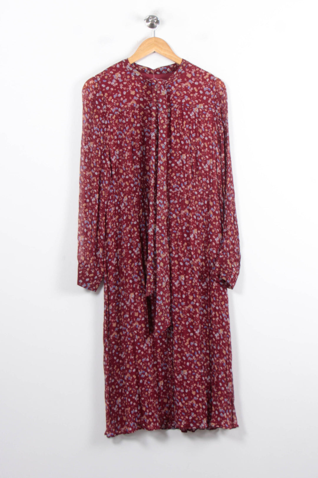 Robe Fleurie Bordeaux et Blanche - Taille XL/42 de la marque Sézane | PARAD78436 - Vendu par Paradigme - Image 2