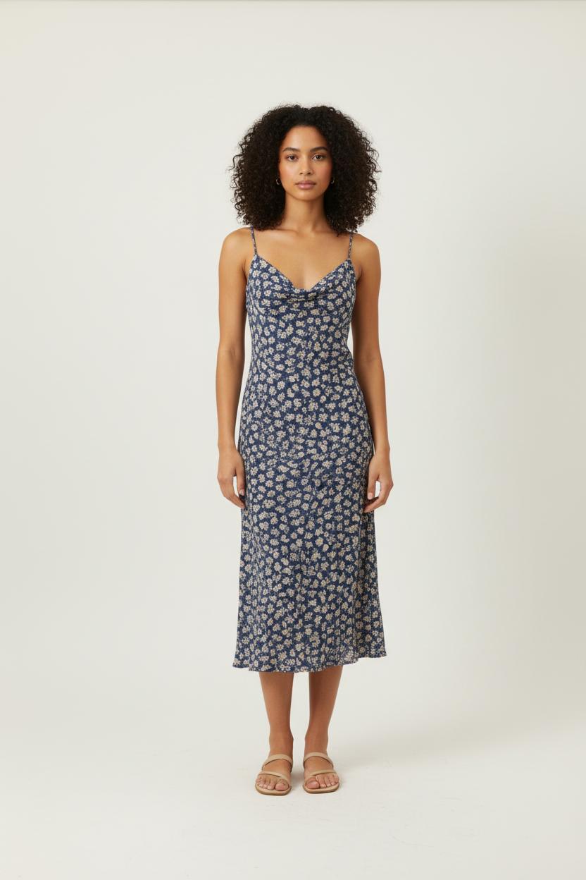 Robe Fleurie Bleue et Blanche - Taille S/36 de la marque Sézane | PARAD78443 - Vendu par Paradigme - Image 1