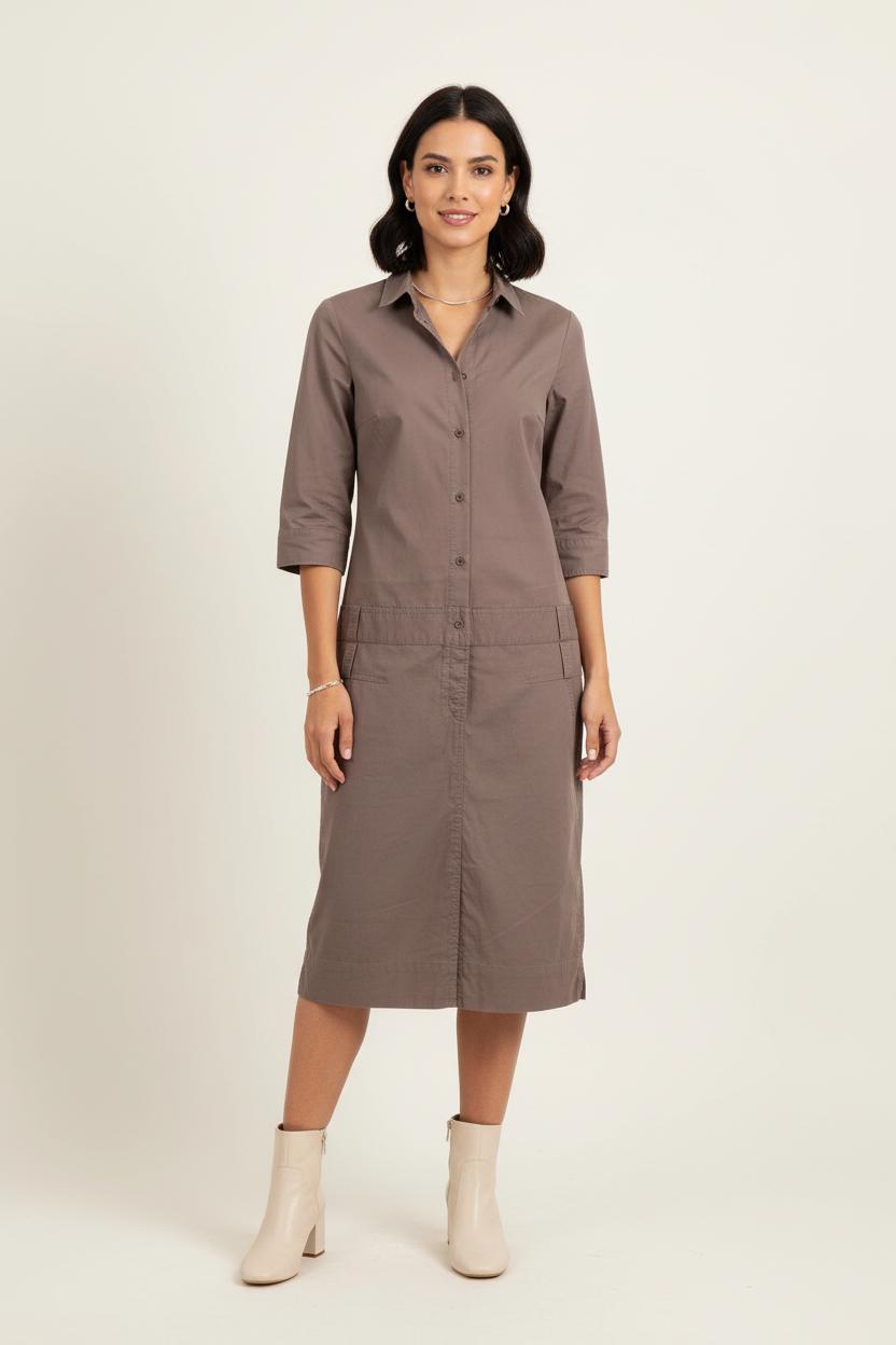 Robe Chemise Marron - Taille M/38 de la marque Comptoir des Cotonniers | PARAD78457 - Vendu par Paradigme - Image 1