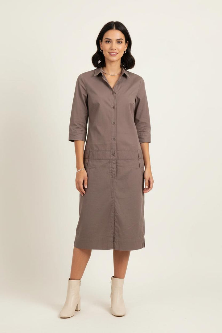 Robe Chemise Marron - Taille M/38 de la marque Comptoir des Cotonniers | PARAD78457 - Vendu par Paradigme - Image 1