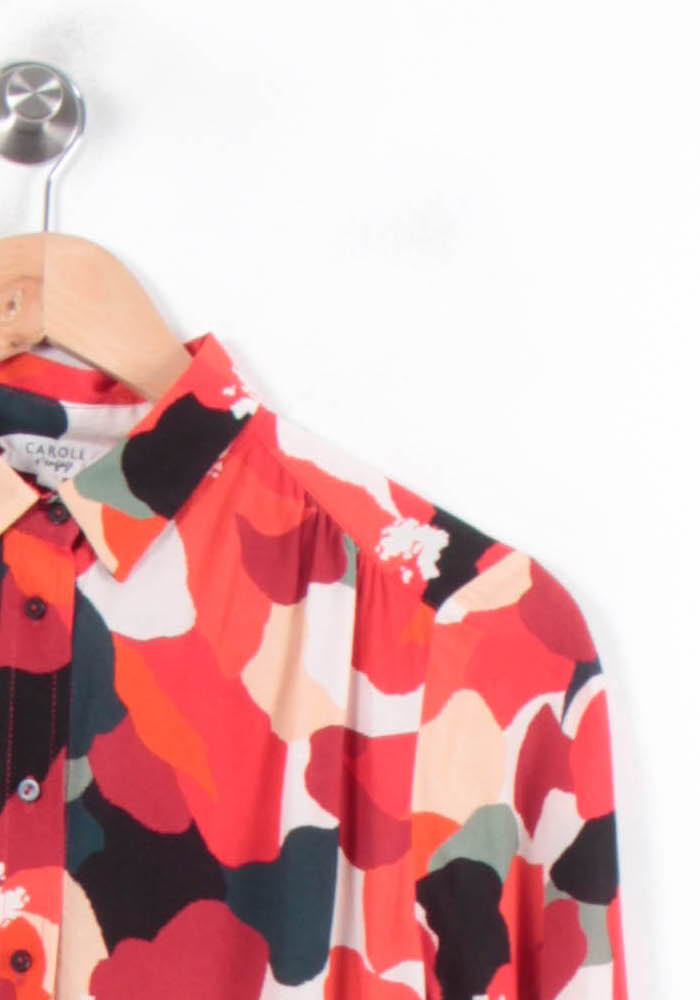 Chemise Rouge et Noir - Taille S/36 de la marque Caroll | PARAD78467 - Vendu par Paradigme - Image 3