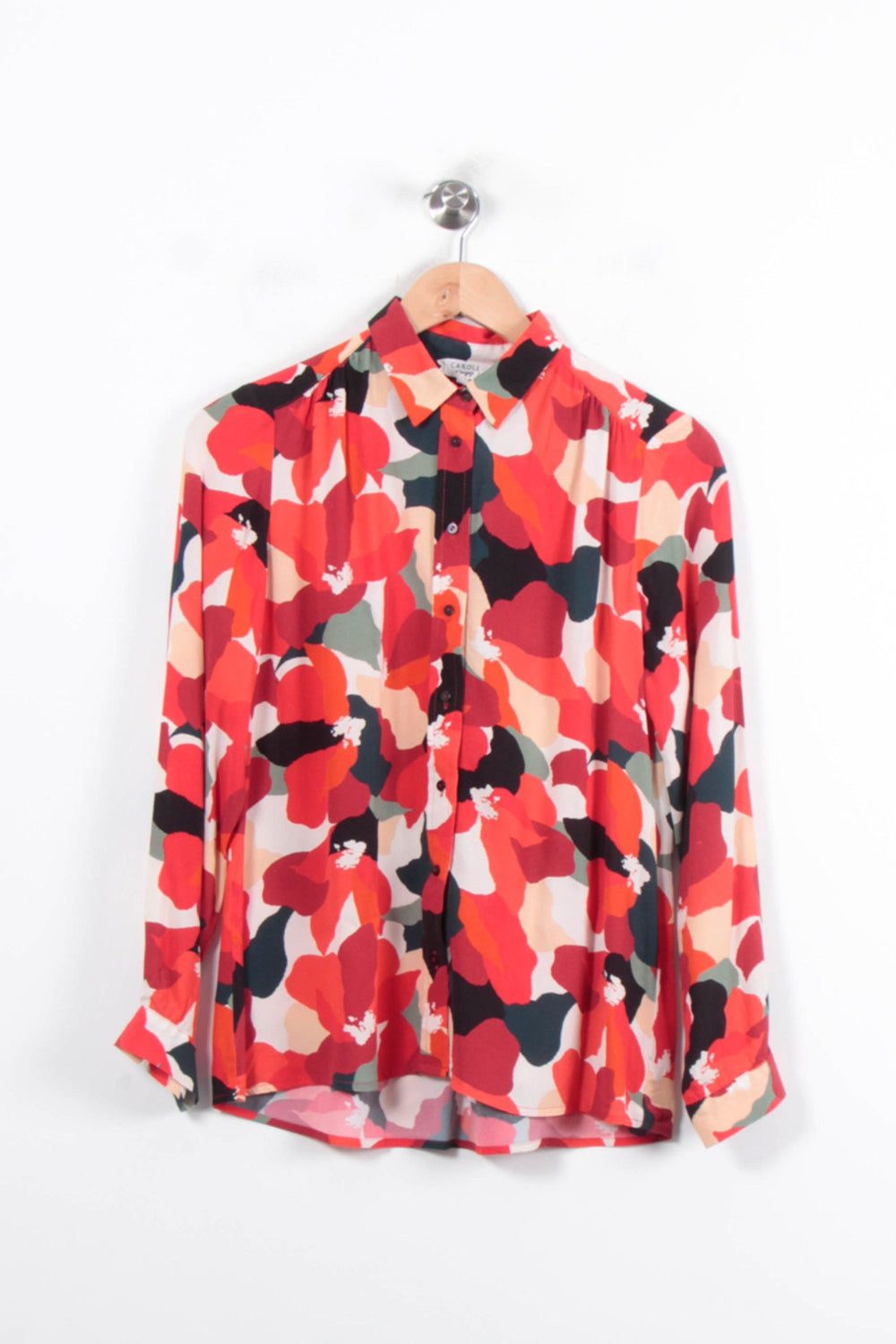 Chemise Rouge et Noir - Taille S/36 de la marque Caroll | PARAD78467 - Vendu par Paradigme - Image 2