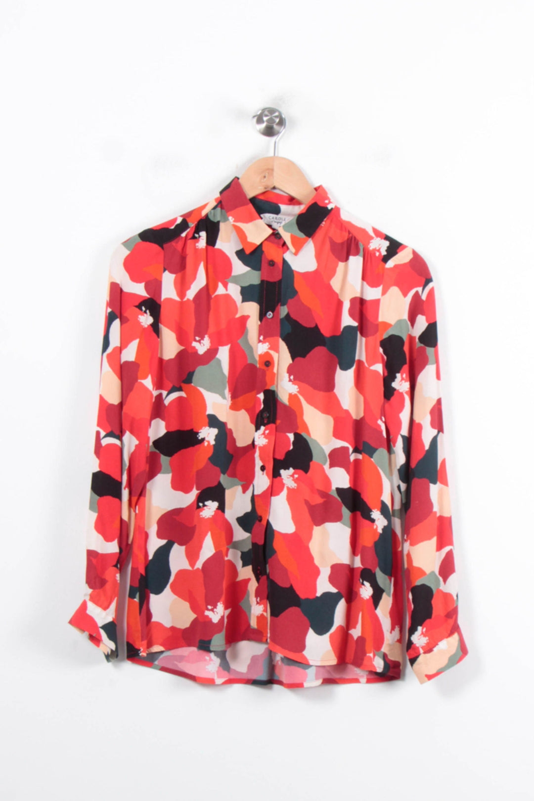 Chemise Rouge et Noir - Taille S/36 de la marque Caroll | PARAD78467 - Vendu par Paradigme - Image 2